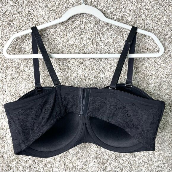 Torrid Bra Women’s 38DDD Curve Black Lace Bombshell Everyday Strapless Push-Up - Picture 3 of 7